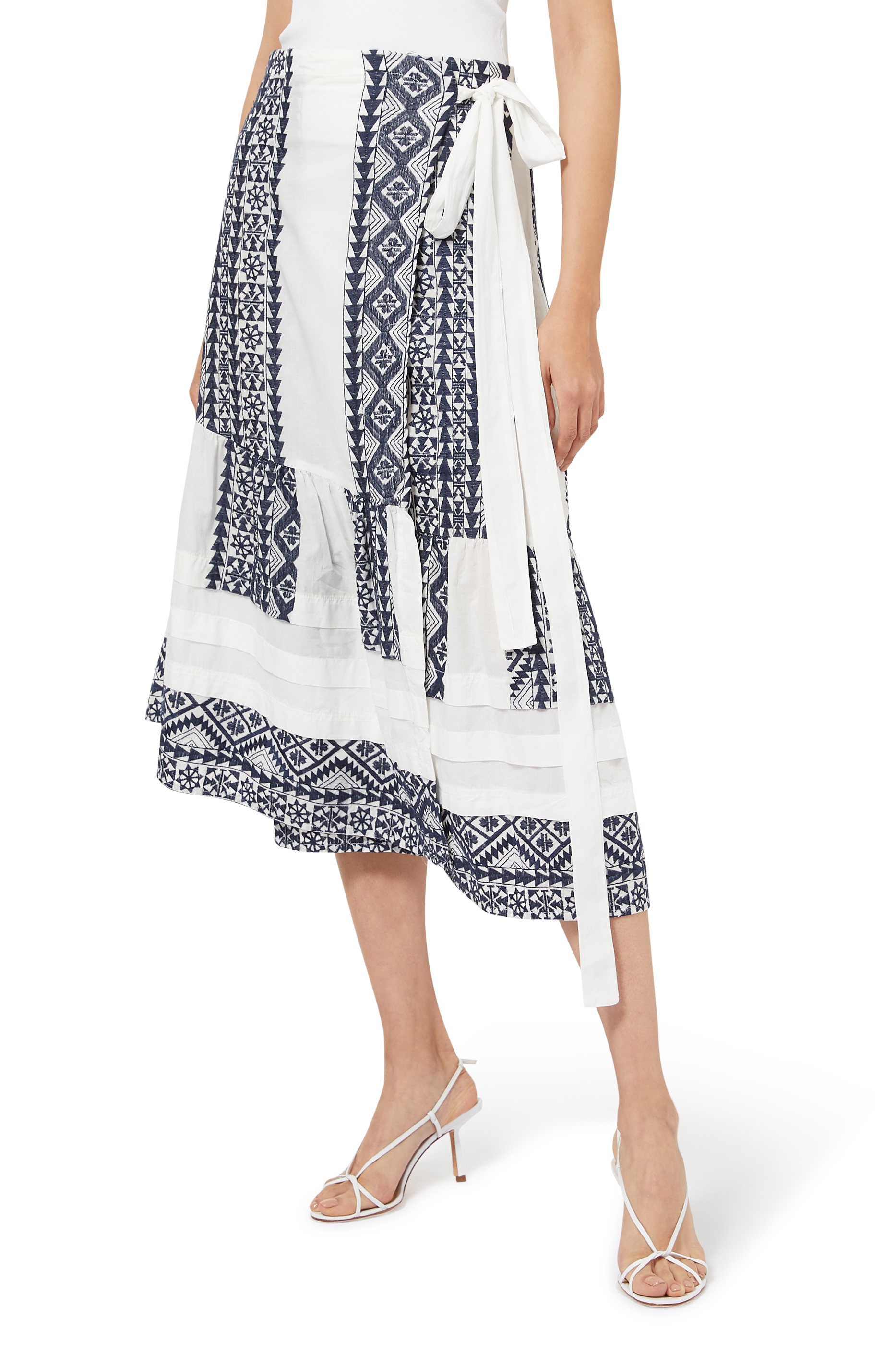 Buy Greek Archaic Kori Belted Midi Skirt Womens for QAR 235.00 Skirts